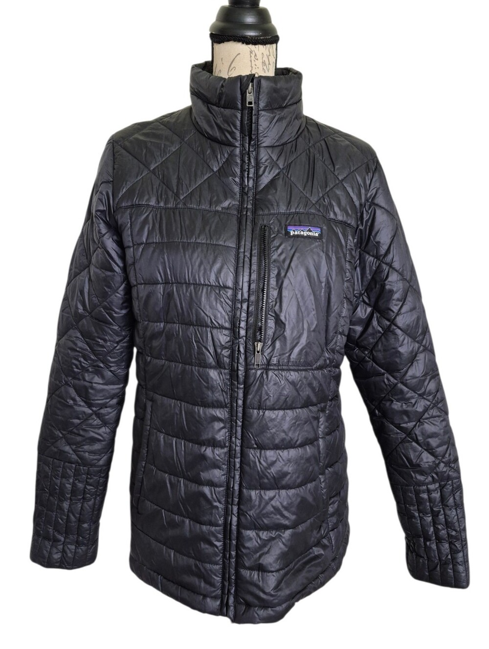 Patagonia Womens Radalie Insulated Puffer quilted Black Jacket L Light Winter